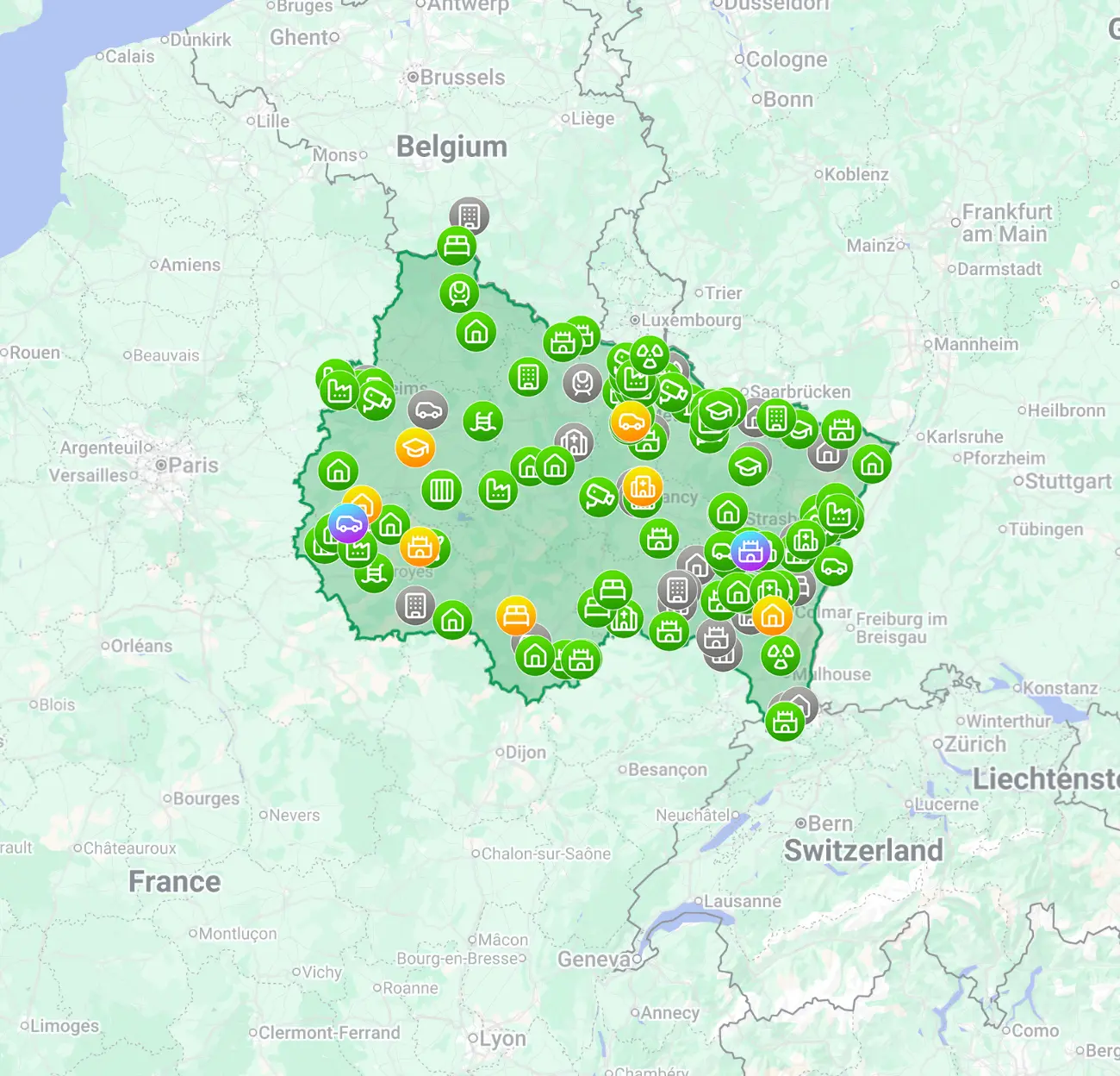 Carte Urbex Grand Est 2026