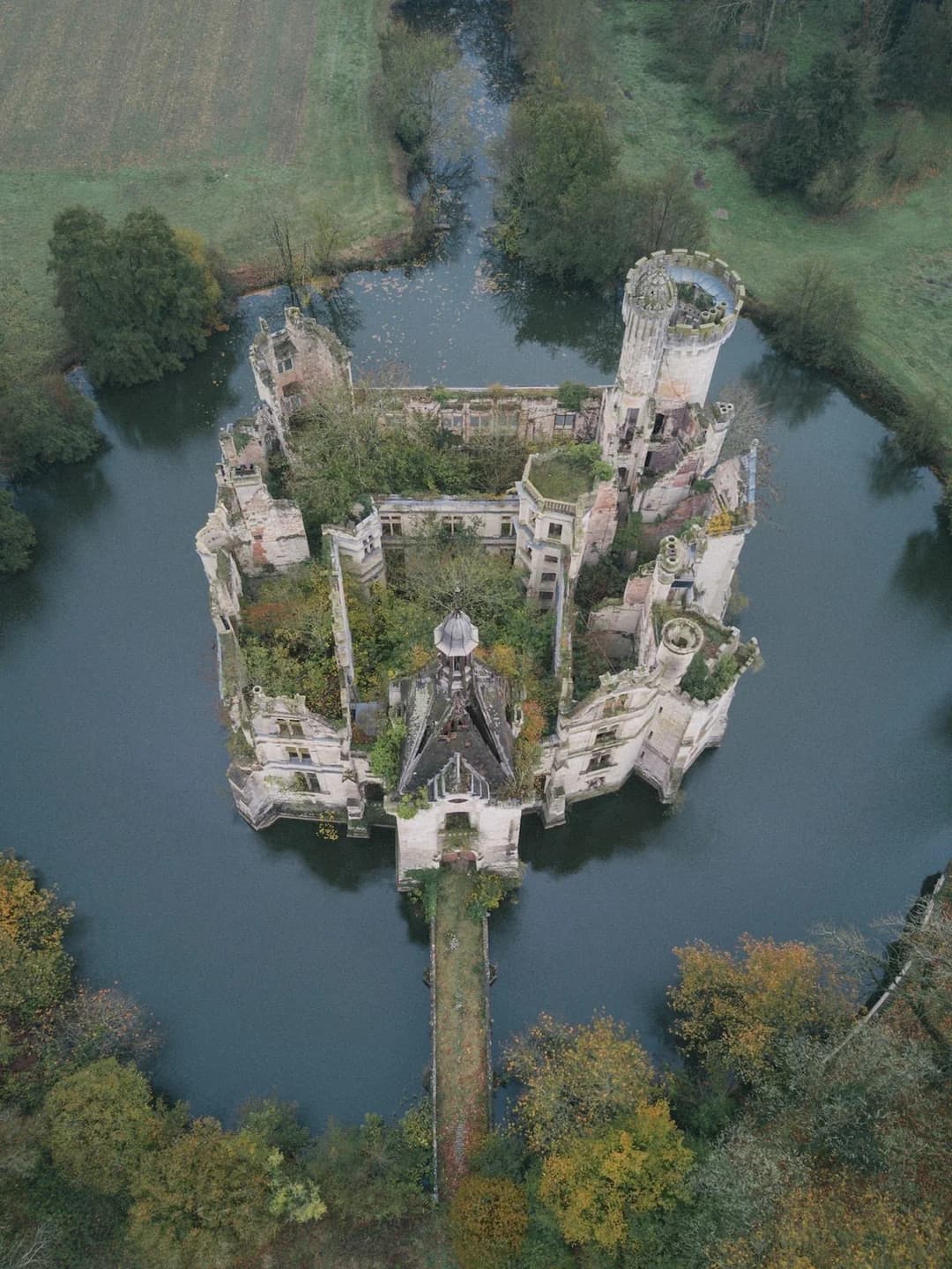 Abandoned Château de la Mothe-Chandeniers in France