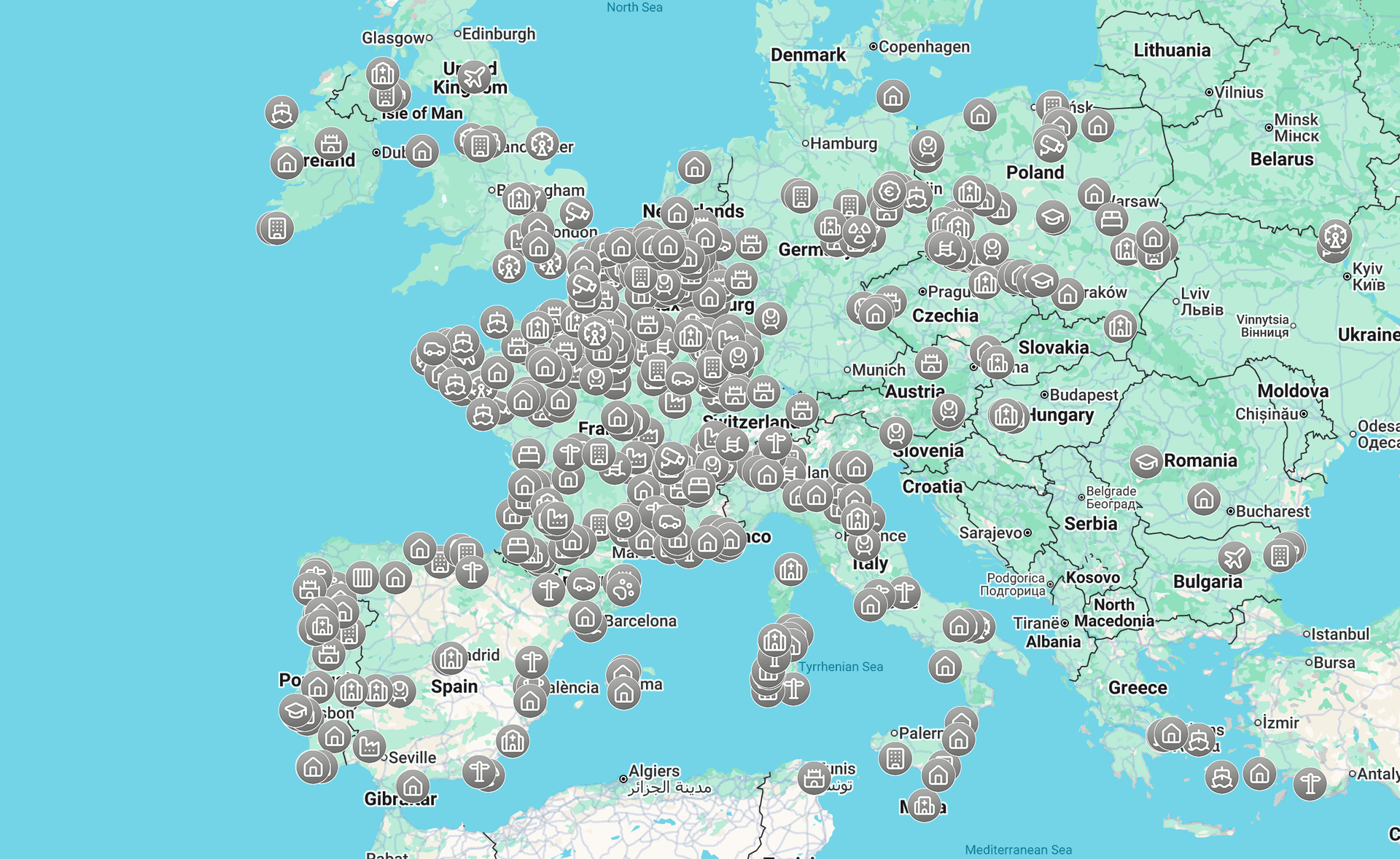 Free urbex map interface preview