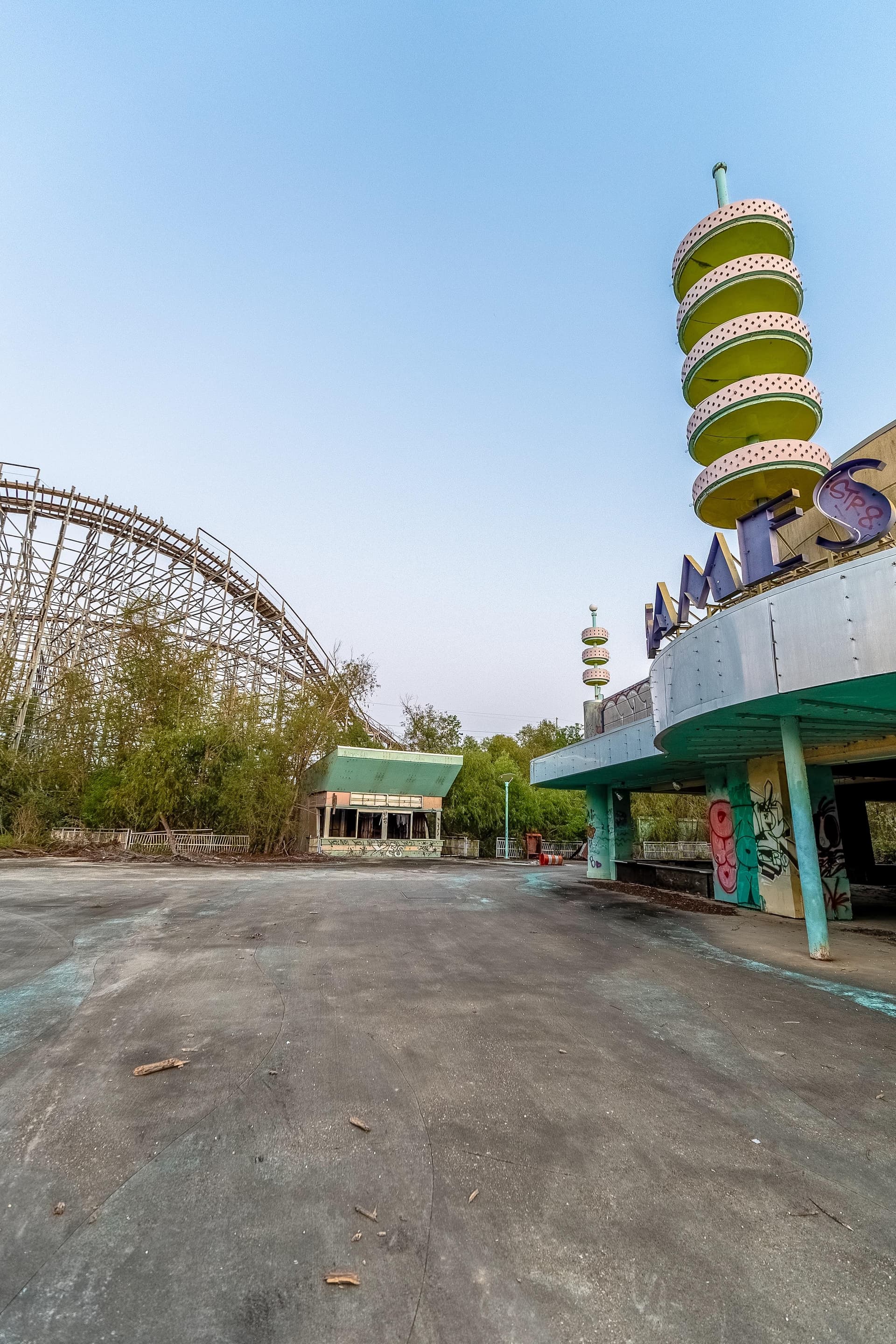 Abandoned Six Flags amusement park in the United States