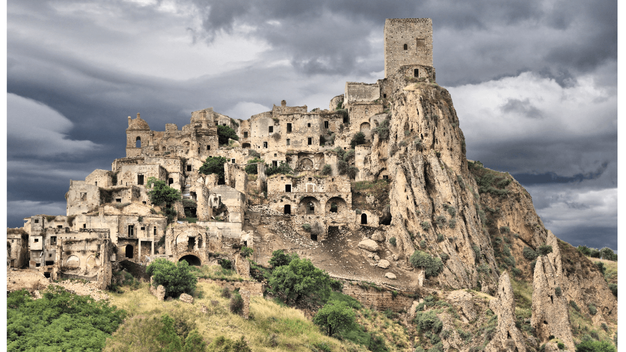 Ghost town of Craco in Italy